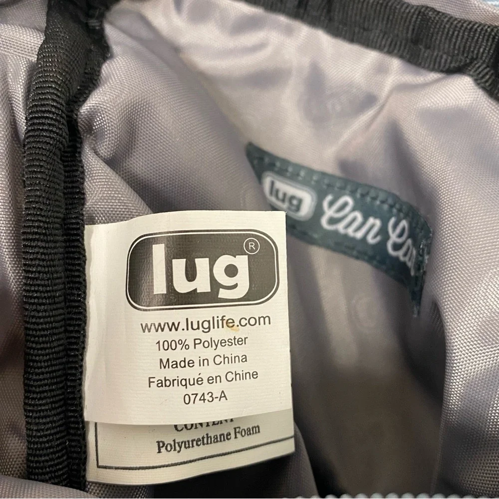 Lug Can Can Black and Gray Messenger Bag Camouflage Design‎ Hiking Camping NWOT
